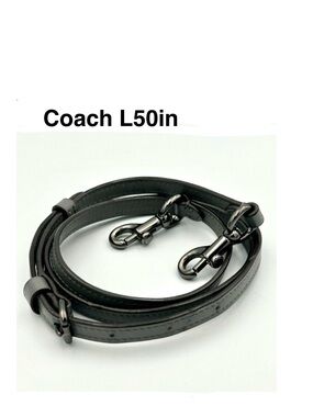 Like New Coach Black Leather purse replacement Strap black charcoal Hardware⭐️
